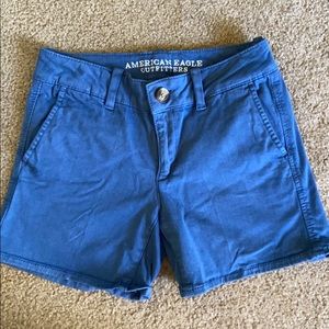 American Eagle Blue Midi School Shorts